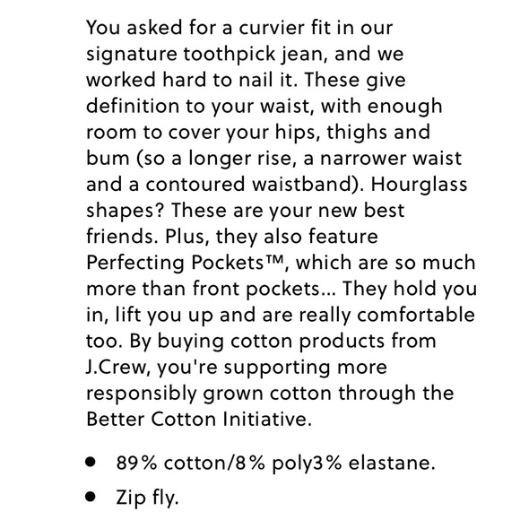 NWT J. Crew Curvy Toothpick Jean - Picture 7 of 9